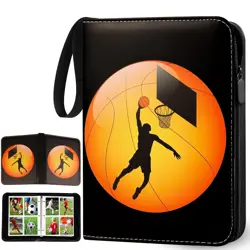 Basketball Card Binder with 50 Removable Sleeves, Trading Card Holder Fits 40... - Image 1