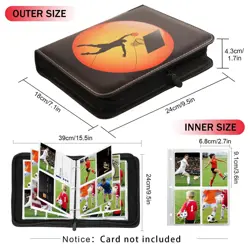 Basketball Card Binder with 50 Removable Sleeves, Trading Card Holder Fits 40... - Image 3