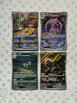 Pokemon TCG Lot Of 4 IR Cards, Brute Bonnet, Mismagius, Ledian, Paldean Tauros - Image 1
