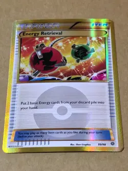 Pokemon Energy Retrieval 99/98 XY Ancient Origins Holo Card - Image 2