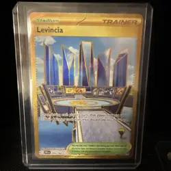 Pokemon TCG Trainer Card Levincia Stadium Gold, 244/182 NM - Image 1