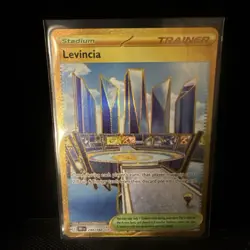 Pokemon TCG Trainer Card Levincia Stadium Gold, 244/182 NM - Image 3