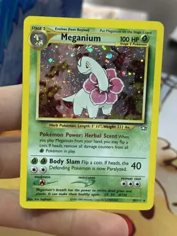 #3 Meganium 10/111 Neo Genesis 2000 Holo Rare WOTC Pokemon Card TCG - Image 3