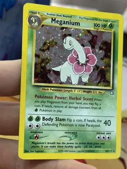 #3 Meganium 10/111 Neo Genesis 2000 Holo Rare WOTC Pokemon Card TCG - Image 5