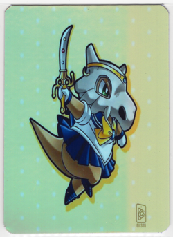 Pokemon Fanart - * CUBONE * SAILOR MOON - SILVER HOLO FOIL Card by SPACED_OUT - Image 1