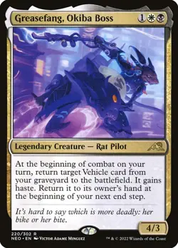 MTG Greasefang, Okiba Boss ** Kamigawa: Neon Dynasty ** English (NM) - Image 1