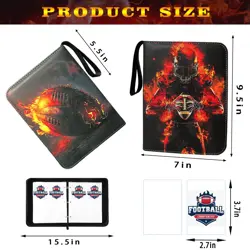 Football Card Binder with Sleeves, 400 Pockets Football Card Holder Protector... - Image 2