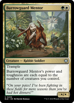 x4 Burrowguard Mentor BLB Bloomburrow MTG 206 UNCOMMON M/NM 4x - Image 1