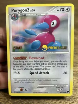 Porygon2 STAFF Prerelease Promo - Great Encounters 49/106 - Pokemon Card TCG NM - Image 3