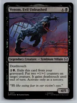 Venom, Evil Unleashed Marvel's Spider-Man #71 FOIL Magic MTG - Image 1