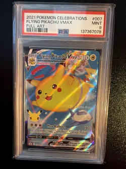 Flying Pikachu VMAX Full Art 2021 Pokemon Celebrations #007 PSA 9 Mint - Image 1
