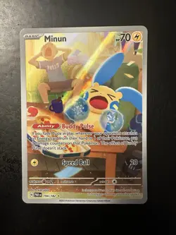 Pokemon TCG Minun IR Paradox Rift 194/182 Excellent Condition - Image 1