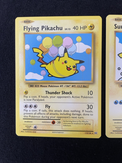 Pokemon (2) Flying Pikachu 1 Surfing Pikachu 2016 110/108 111/108 XY EVOLUTIONS - Image 3