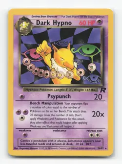 Pokemon TCG - Dark Hypno 26/82 Lightly Played Rare Team Rocket - Image 1