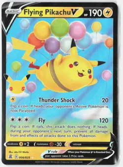 Flying Pikachu V 006/025 Holo V Rare Celebrations Pokemon Holo NM - Image 1