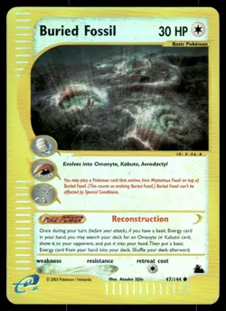 *FRI NIGHT* Buried Fossil 47/144 Reverse Holo Skyridge Common - Image 1