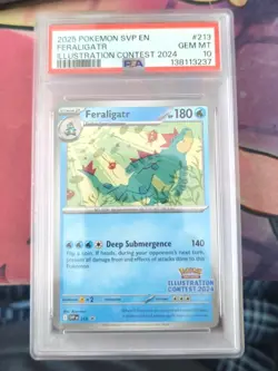 PSA 10 Feraligatr Illustration Contest SVP Ultra Rare Art 2024 Pokemon GEM MINT - Image 1