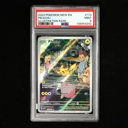 PSA 9 MINT 2023 Pokemon ENG Pikachu G MEW EN 173/165 Illustration Rare - Image 2