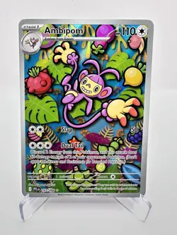 Ambipom 107/094 Me02: Phantasmal Flames Holo Pokemon Near Mint - Image 1