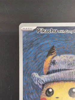 Pokemon x Van Gogh: Pikachu with Grey Felt Hat SVP 085 Promo Card - Image 4