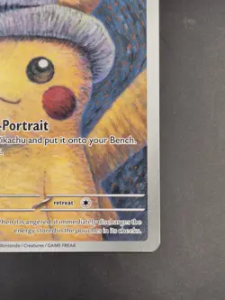 Pokemon x Van Gogh: Pikachu with Grey Felt Hat SVP 085 Promo Card - Image 5