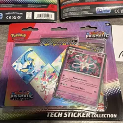 Pokemon Prismatic Evolutions Tech Sticker Pack Lot of 3 (fast ship) - Image 3