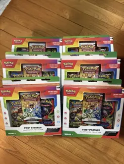 Pokemon TCG First Partner Illustration Collection Series 1 Lot of 6 - Image 1