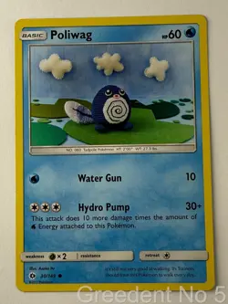 Poliwag 30/149 Common SM Base Set Pokemon Lightly Played - Image 1
