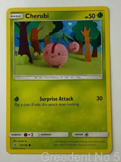 Cherubi 10/156 Common Ultra Prism Pokemon Moderately Played - Image 1