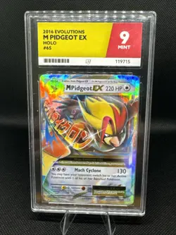 Pokemon M Pidgeot EX 65/108 Evolutions Holo Graded Ace 9 - Image 1