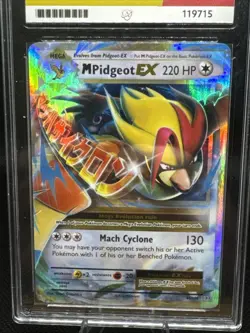 Pokemon M Pidgeot EX 65/108 Evolutions Holo Graded Ace 9 - Image 2