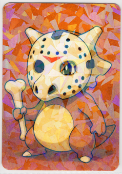 Pokemon Fanart - * CUBONE * - CRACKED ICE HOLO BY POKEBRO$ - Image 1