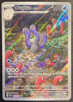 Wugtrio Full Art IR 224/091 Pokemon TCG Paldean Fates Illustration Rare NM - Image 1