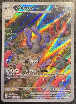 Wugtrio Full Art IR 224/091 Pokemon TCG Paldean Fates Illustration Rare NM - Image 2