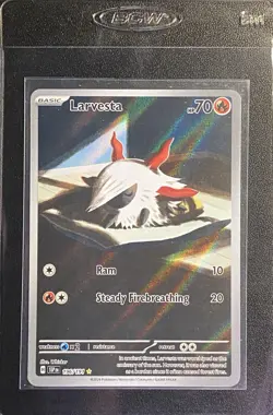 Larvesta Full Art IR 196/191 Pokemon TCG S&V Surging Sparks Illustration Rare NM - Image 4