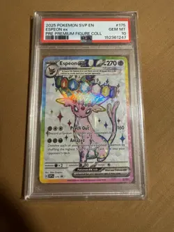 Pokemon TCG Espeon EX Prismatic Premium Collection Black Star Promo Psa 10 175 - Image 1