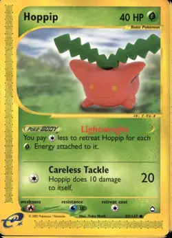 Hoppip 83/147 Common WOTC Aquapolis Pokemon - Image 1