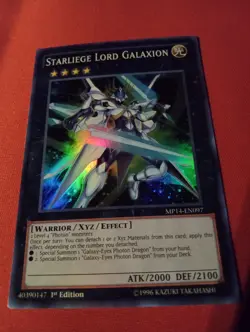 YUGIOH starliege lord galaxion 1st Edition super rare MP14-EN097 near mint - Image 1