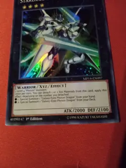 YUGIOH starliege lord galaxion 1st Edition super rare MP14-EN097 near mint - Image 2