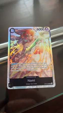 One Piece TCG - Nami SR - OP15-086 - Adventure On Kami’s Island OP15 In Hand - Image 1
