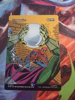 Magic: The Gathering Traumatize Spider-Man Marvel Sorcery Blue M 0015 2025 Card - Image 1