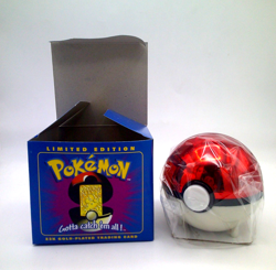 POK'EMON Limited Edition JIGGLYPUFF 23K GoldPlated TRADING CARD in POK'EMON BALL - Image 1