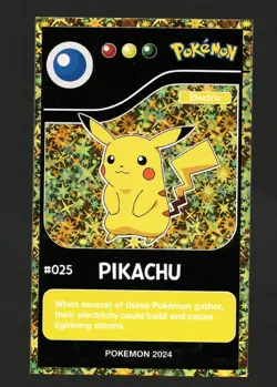 2024 POKEMON POKEDEX BLACK Card #025 PIKACHU Peru Edition NM - Image 1