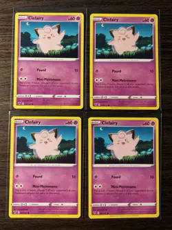 4x Clefairy 063/185 Pokemon card Vivid Voltage common NM - Image 1