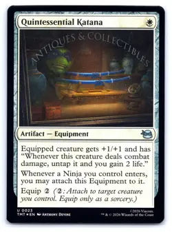 MTG Quintessential Katana Foil U Teenage Mutant Ninja Turtles (TMT) 23 NM Magic - Image 1