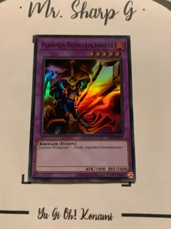 FLAMMEN-SCHWERTKAMPFER - LOB-DE003 DEUTSCH Yu-Gi-Oh! CARD SUPER RARE HOLO KONAMI - Image 2