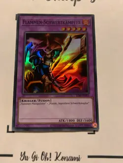 FLAMMEN-SCHWERTKAMPFER - LOB-DE003 DEUTSCH Yu-Gi-Oh! CARD SUPER RARE HOLO KONAMI - Image 3