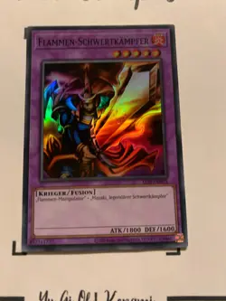 FLAMMEN-SCHWERTKAMPFER - LOB-DE003 DEUTSCH Yu-Gi-Oh! CARD SUPER RARE HOLO KONAMI - Image 4