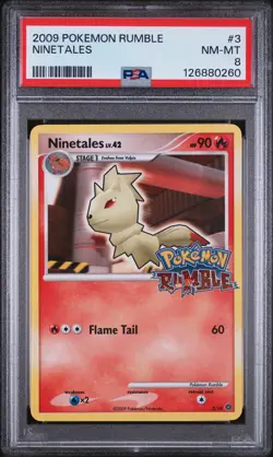 NINETALES 3 RUMBLE POKEMON PSA 8 - Image 1