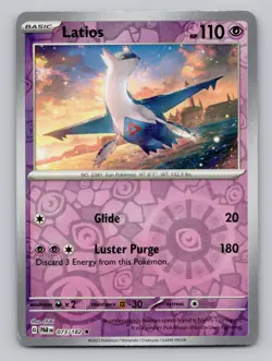 Reverse Holo Latios 073/182 Rare Paradox Rift Pokemon - Image 1